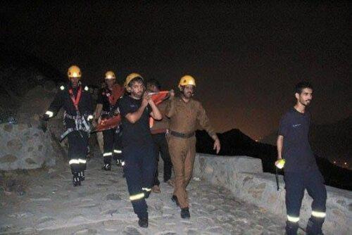 صور: فاجعة أخرى بمكة المكرمة إثر سقوط سقوط جبل