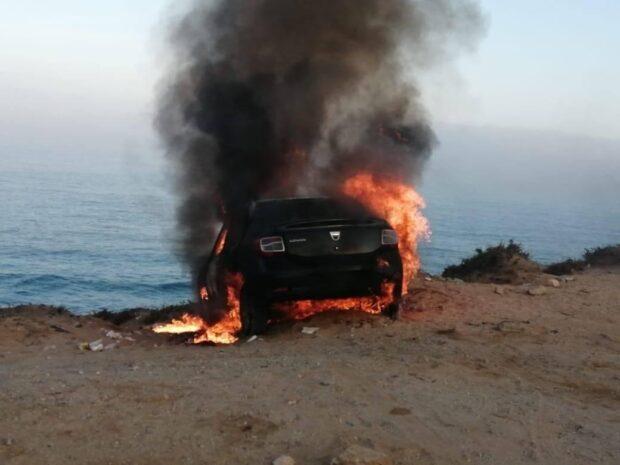 تيزنيت…اعتقال شخص قام بإحراق سيارة خاصة بأكلو
