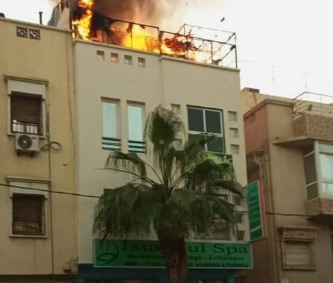 أكادير : اندلاع حريق مهول بأحد مراكز التدليك يخلف خسائر مادية جسيمة(بالصور)