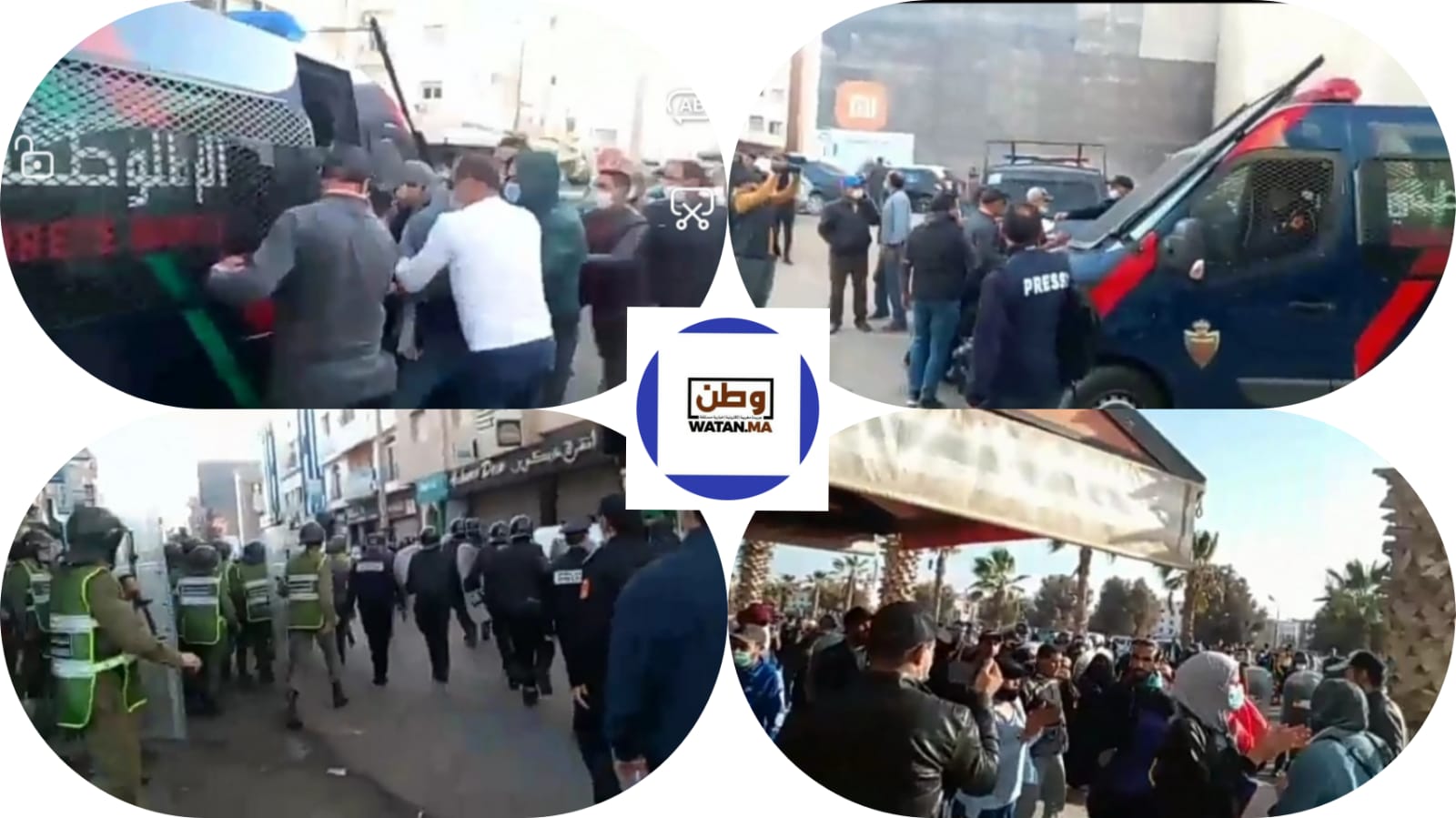 بالفيديو…اعتقالات في صفوف المحتجين ضد جواز التلقيح بأكادير
