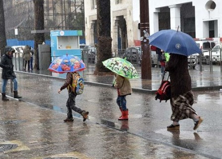 مقاييس التساقطات المطرية المسجلة بالمملكة خلال ال24 ساعة الماضية