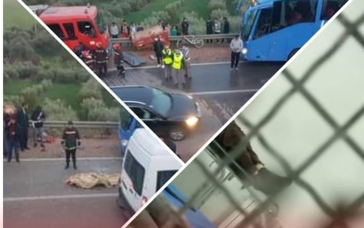 خنيفرة : حادثة سير خطيرة بعد اصطدام دراجة نارية بحافلة للمسافرين بمنطقة تيغسالين
