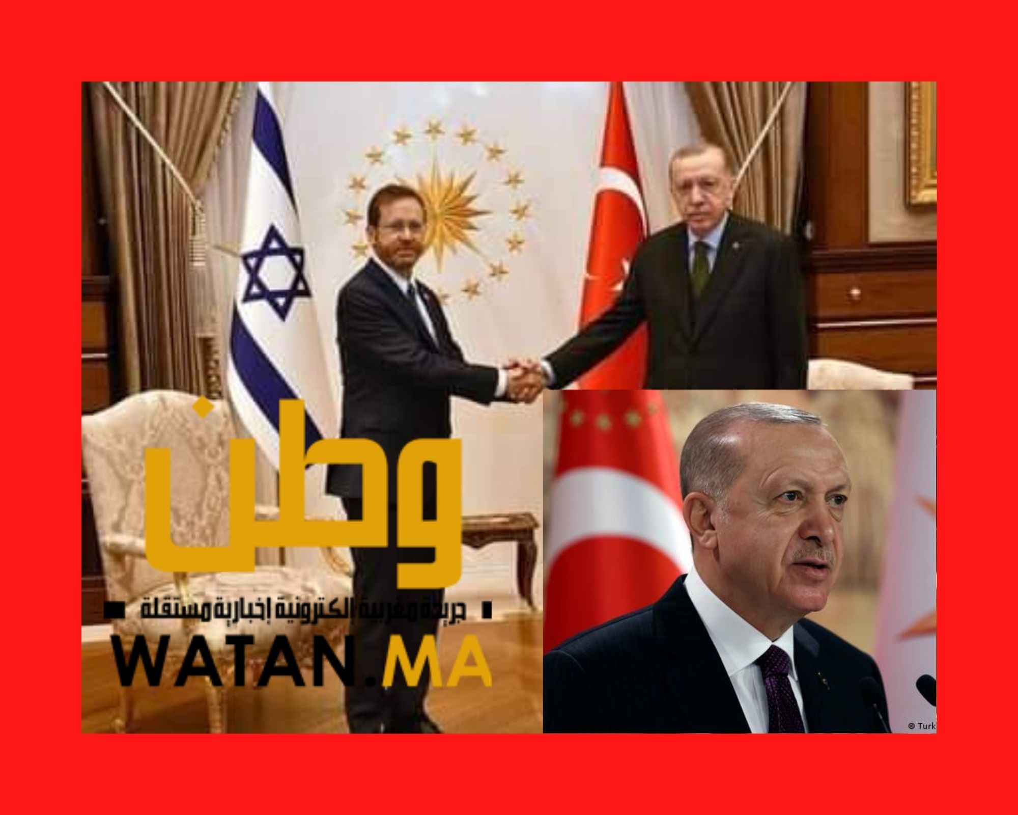 طيب رجب أردوغان يستقبل الرئيس الاسرئيلي القصر الرئاسي