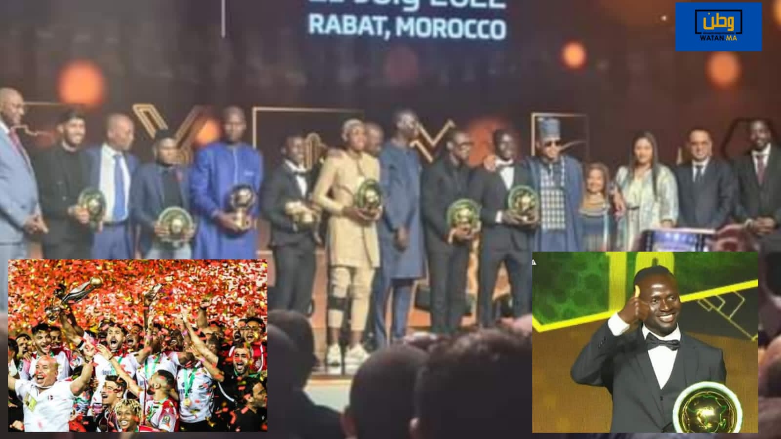 ساديو ماني يفوز بجائزة أفضل لاعب إفريقي والوداد البيضاوي أفضل فريق افريقي 2022