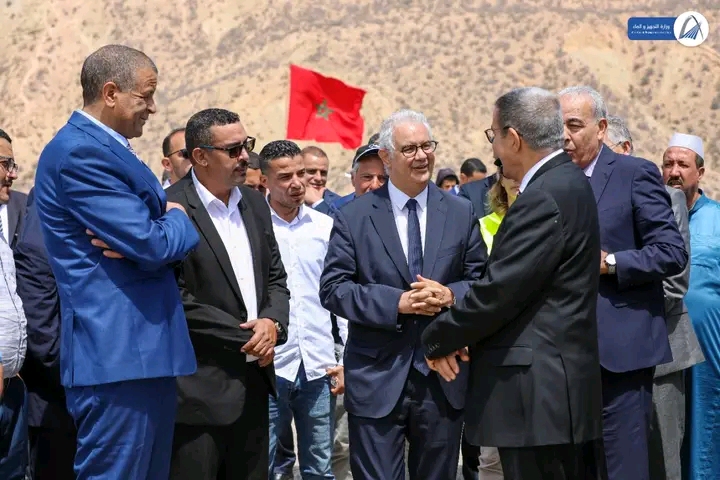 وزير التجهيز والماء يتفقد اشغال مشروع سد تامري شمال أكادير