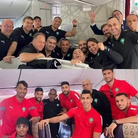 بعثة المنتخب الوطني المغربي لكرة القدم تصل إلى الدوحة+صور
