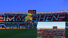 بالفيديو..جماهير حسنية أكادير ترفع تيفو رهيب بمدرجات ملعب أدرار