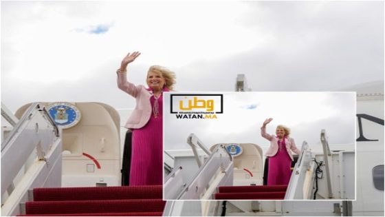 السيدة الاولى الامريكية تحل بمطار مراكش