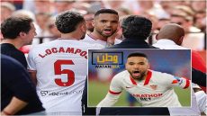 يوسف النصيري يترمضن على مدرب اشبيلية بعد استبداله في مباراة سيلتافيغو