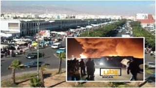 انزكان ... اندلاع حريق مهول بسوق المتلاشيات 