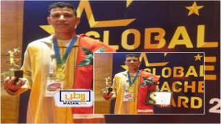 مغربي يفوز بجائزة المعلم العالمية بالهند