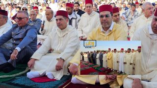 اكادير : الوالي أمزازي يؤدي صلاة عيد الفطر المبارك مع جموع المصلين