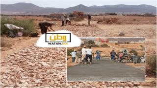 تيزنيت ...المجتمع المدني بسيدي بوعبدالي يعبد الطريق بنفسه دون إنتظار المسؤولين
