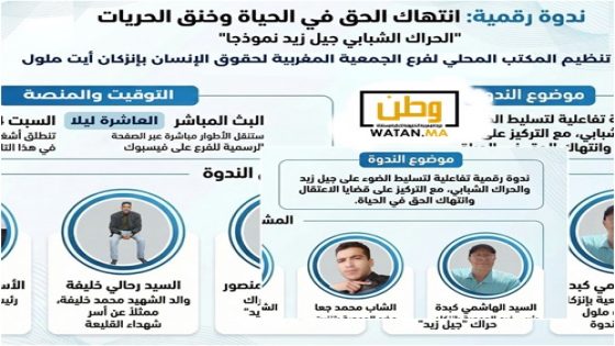 ندوة رقمية تناقش قضايا الحراك الشبابي وانتهاكات الحق في الحياة والحريات