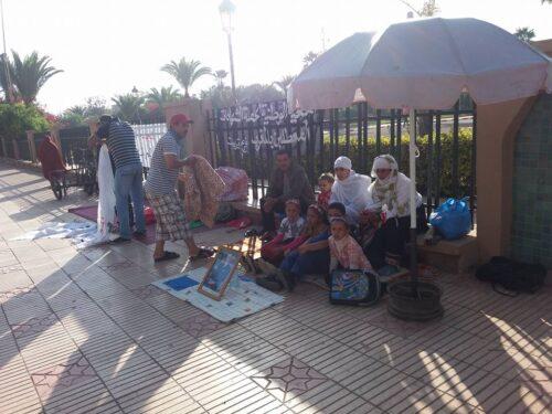 فيديو : مخيم المهمشين أمام عمالة تيزنيت