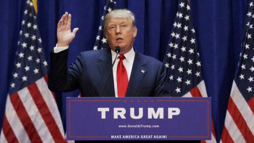 U.S. Republican presidential candidate, real estate mogul and TV personality Donald Trump gestures as he formally announces his campaign for the 2016 Republican presidential nomination during an event at Trump Tower in New York June 16, 2015. REUTERS/Brendan McDermid