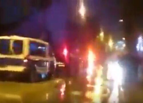 فيديو : لموقع أول اللقطات لإنفجار حافلة بالعاصمة التونسية