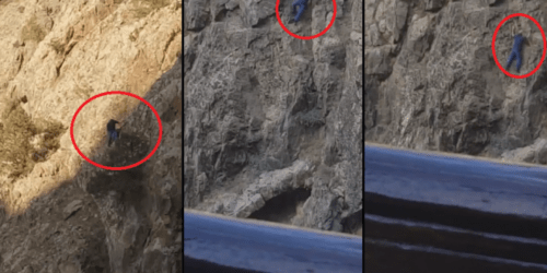 فيديو خطير: لحظة سقوط شاب من جبل جد مرتفع في وريكا – مراكش