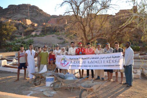 تافراوت:جمعية شباب اميان تنظم حملة تطوعية لتنظيف مقبرة حي اميان