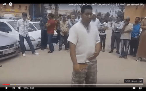 وقفة تضامنية مع الأستاذ (ع. ع.) الذي تعرض لاعتداء من طرف بائع متجول