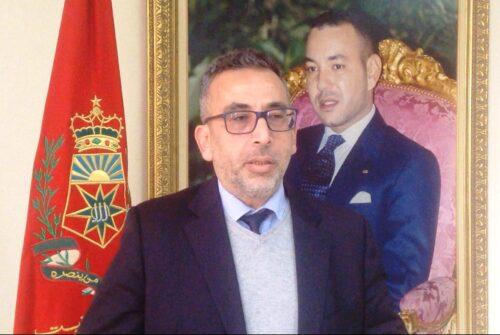 السيد عبد الله غازي رئيس المجلس الإقليمي لتيزنيت عقب اختتام أشغال الدورة العادية لشهر يناير 2018