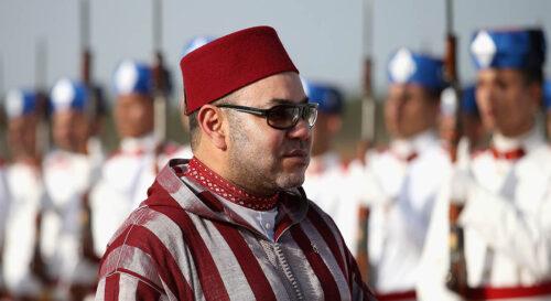 RABAT, MOROCCO - JULY 15: King Mohammed VI of Morocco walks down the red carpet at Rabat Airport on July 16, 2014 in Rabat, Morocco. The new King and Queen of Spain are on a two day visit to Morocco. (Photo by Chris Jackson/Getty Images)