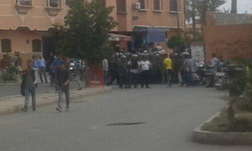 فيديو: مواجهة عنيفة بين الطلبة بالحي الجامعي والامن بمراكش